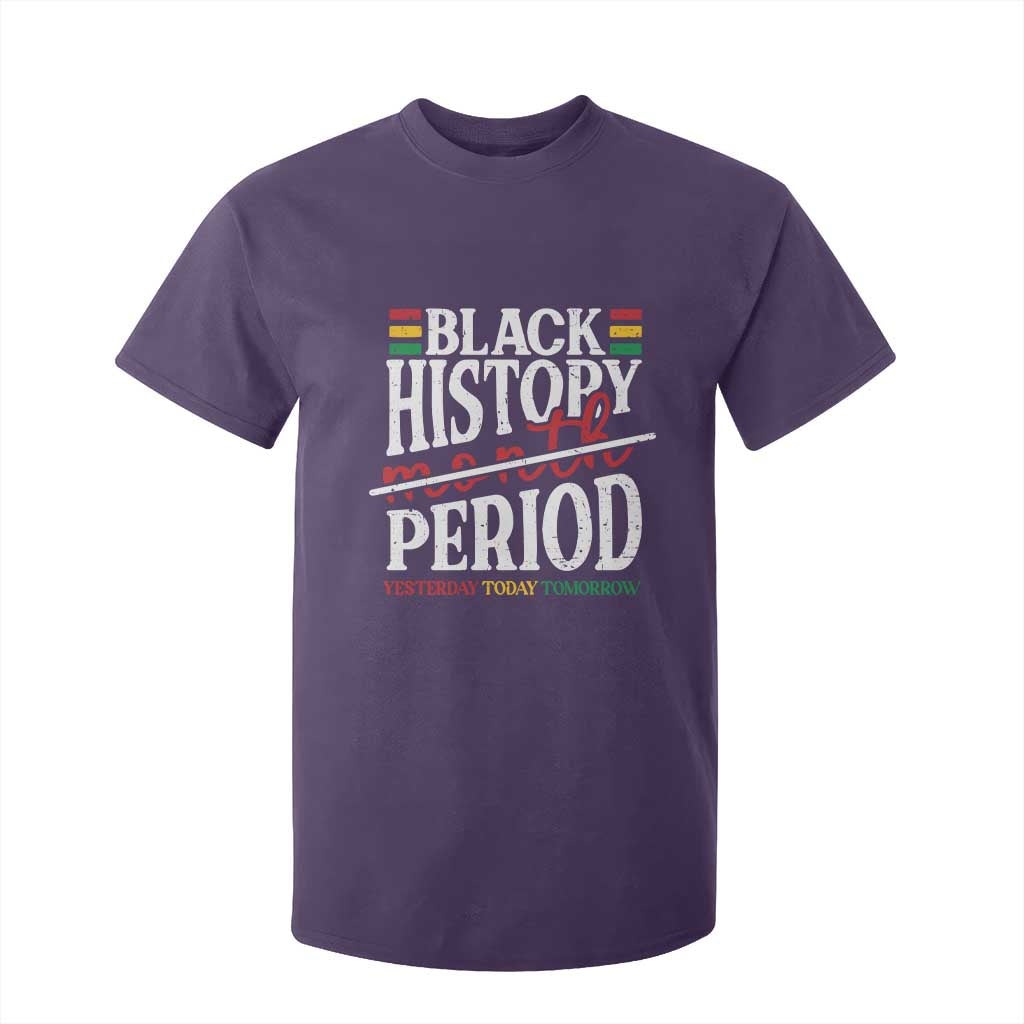 Funny Black History Period Yesterday Today Tomorrow T Shirt For Kid Pride African TS11 Purple Print Your Wear