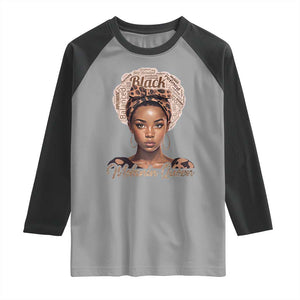 Melanin Queen Raglan Shirt Proud African American Black Pride TS11 Sport Gray Black Print Your Wear