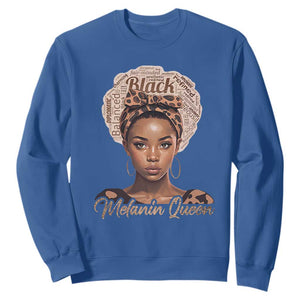 Melanin Queen Sweatshirt Proud African American Black Pride TS11 Royal Blue Print Your Wear