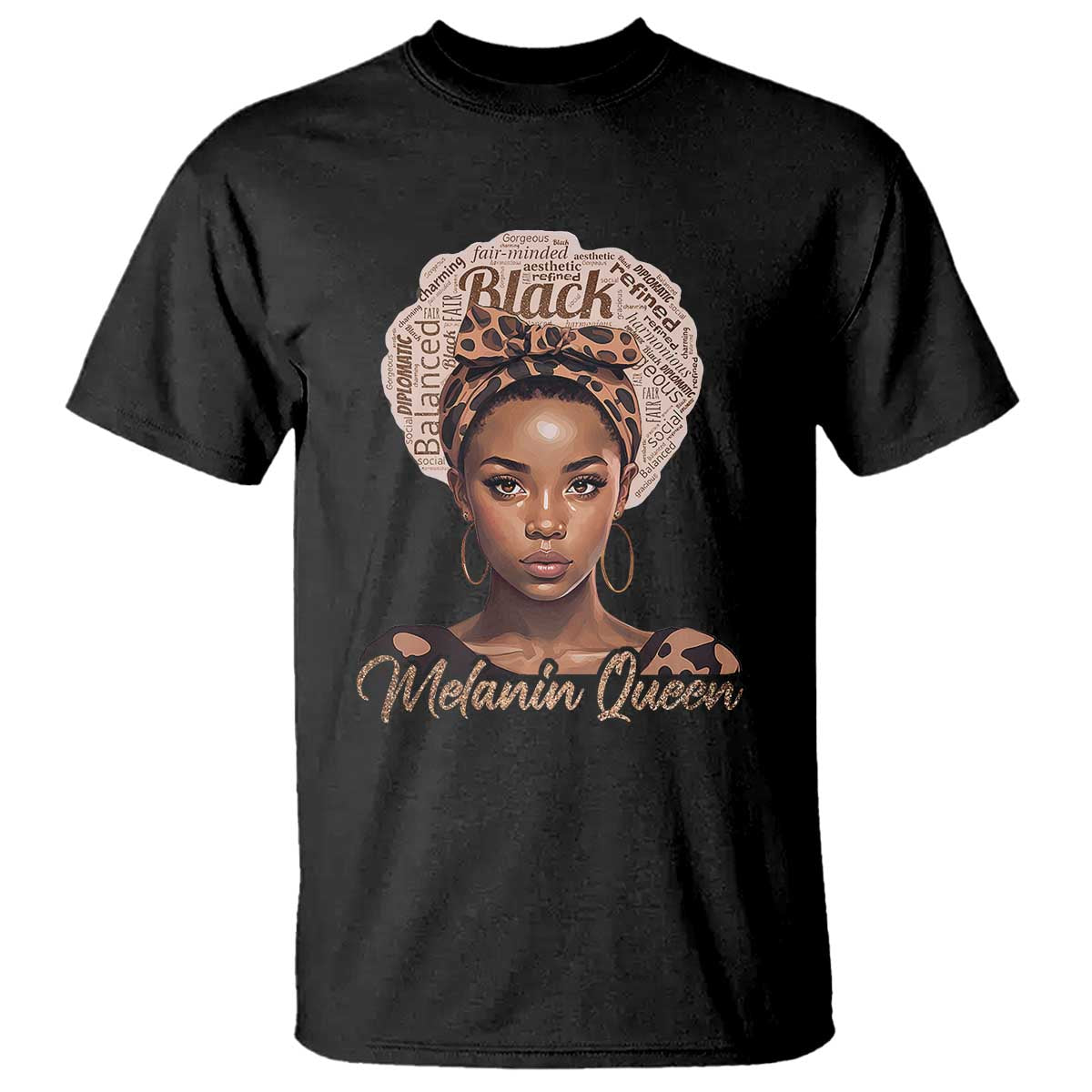 Melanin Queen T Shirt Proud African American Black Pride TS11 Black Print Your Wear