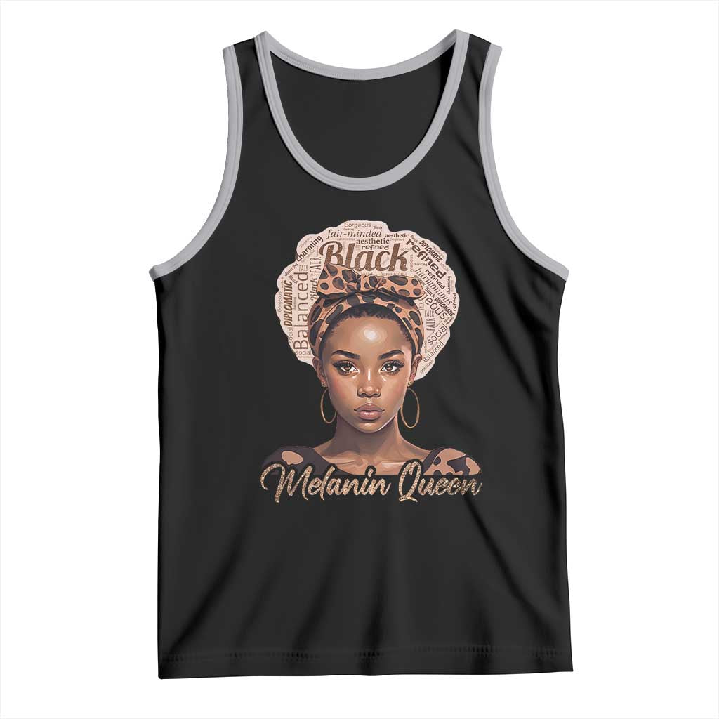 Melanin Queen Tank Top Proud African American Black Pride TS11 Black Athletic Heather Print Your Wear