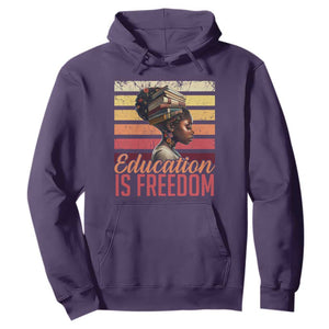 Education Is Freedom Hoodie Retro Black History Month Teacher TS11 Purple Print Your Wear
