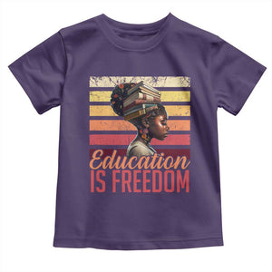 Education Is Freedom Toddler T Shirt Retro Black History Month Teacher TS11 Purple Print Your Wear