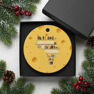 Education Is Freedom Ceramic Ornament Black History Month Teacher Black Leaders Figure TS11 1pc Yellow Cheese Print Your Wear