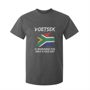 Funny Voetsek Is Afrikaans For Have A Nice Day T Shirt For Kid Vintage Saffa Flag TS11 Dark Heather Print Your Wear