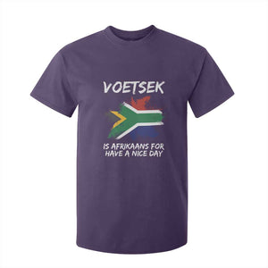 Funny Voetsek Is Afrikaans For Have A Nice Day T Shirt For Kid Vintage Saffa Flag TS11 Purple Print Your Wear