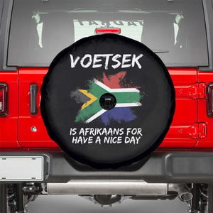 Funny Voetsek Is Afrikaans For Have A Nice Day Spare Tire Cover Vintage Saffa Flag TS11 Black Print Your Wear