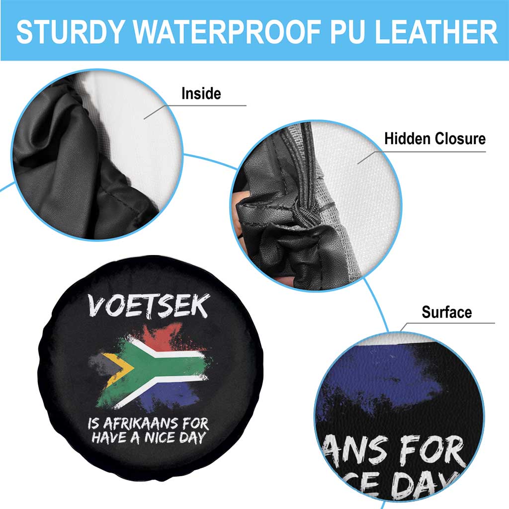 Funny Voetsek Is Afrikaans For Have A Nice Day Spare Tire Cover Vintage Saffa Flag TS11 Print Your Wear