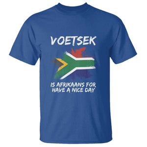 Funny Voetsek Is Afrikaans For Have A Nice Day T Shirt Vintage Saffa Flag TS11 Royal Blue Print Your Wear