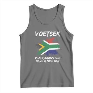 Funny Voetsek Is Afrikaans For Have A Nice Day Tank Top Vintage Saffa Flag TS11 Black Heather Print Your Wear