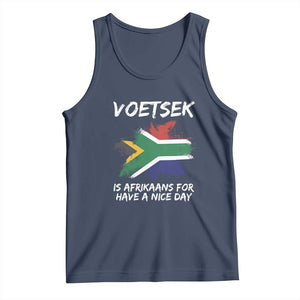 Funny Voetsek Is Afrikaans For Have A Nice Day Tank Top Vintage Saffa Flag TS11 Navy Print Your Wear