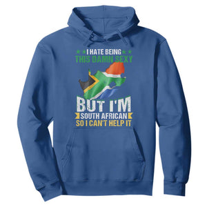 I Hate Being This Damn Sexy But I'm South African So I can't Help It Hoodie Saffa Flag TS11 Royal Blue Print Your Wear