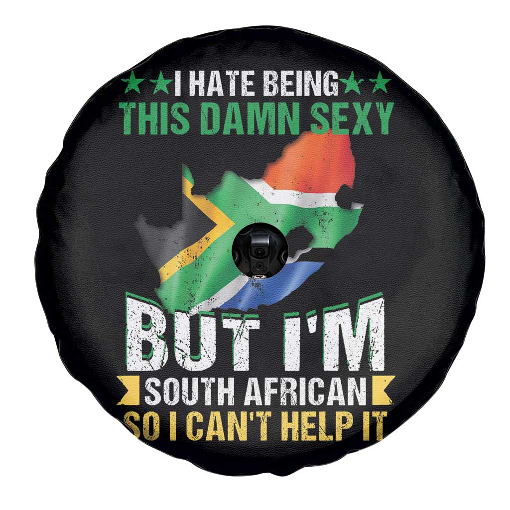 I Hate Being This Damn Sexy But I'm South African So I can't Help It Spare Tire Cover Saffa Flag TS11 Print Your Wear