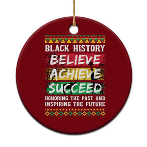 Black History Believe Achieve Succeed Ceramic Ornament African American History TS11 1pc Red Print Your Wear