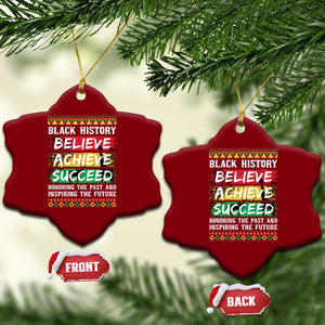 Black History Believe Achieve Succeed Ceramic Ornament African American History TS11 Print Your Wear