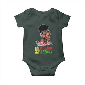 Education Is Freedom Baby Onesie Black History Month Teacher Melanin Black Girl TS11 Print Your Wear
