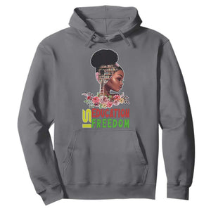 Education Is Freedom Hoodie Black History Month Teacher Melanin Black Girl TS11 Charcoal Print Your Wear