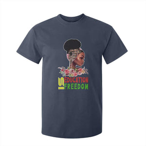 Education Is Freedom T Shirt For Kid Black History Month Teacher Melanin Black Girl TS11 Navy Print Your Wear