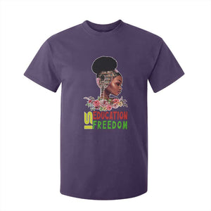 Education Is Freedom T Shirt For Kid Black History Month Teacher Melanin Black Girl TS11 Purple Print Your Wear