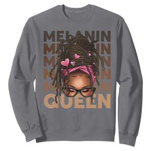 African American Pride Sweatshirt Melanin Queen Afro Messy Bun TS11 Charcoal Print Your Wear