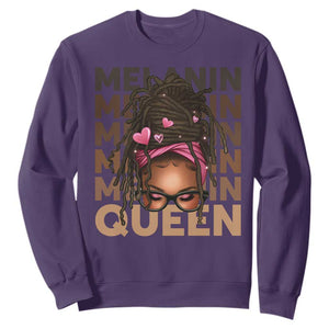 African American Pride Sweatshirt Melanin Queen Afro Messy Bun TS11 Purple Print Your Wear