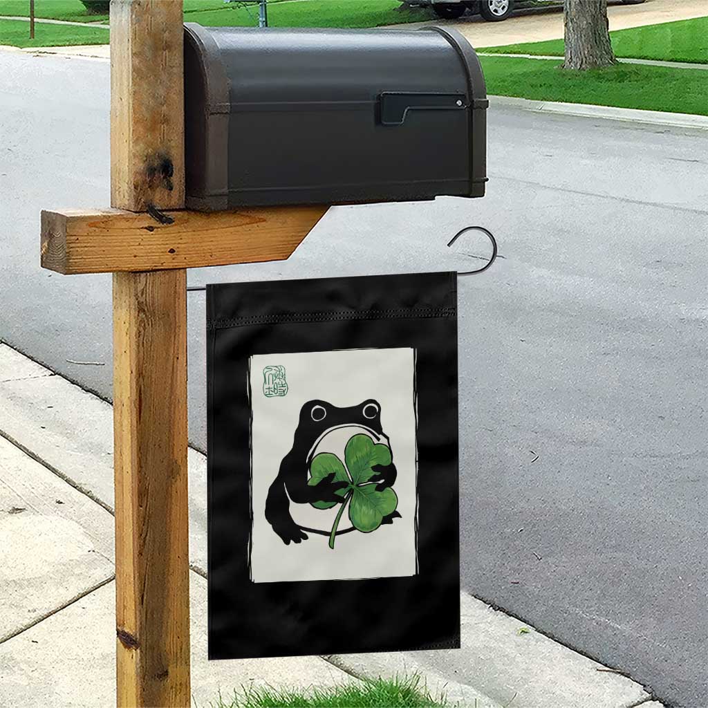Funny Grumpy Frog Japanese St Patricks Day Garden Flag TS11 Print Your Wear