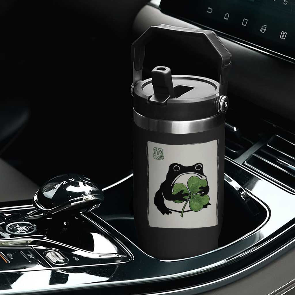 Funny Grumpy Frog Japanese St Patricks Day Flip Straw Tumbler TS11 Print Your Wear