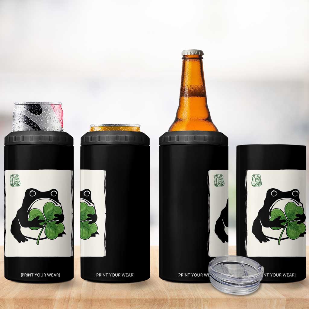 Funny Grumpy Frog Japanese St Patricks Day 4 in 1 Can Cooler Tumbler TS11 Print Your Wear