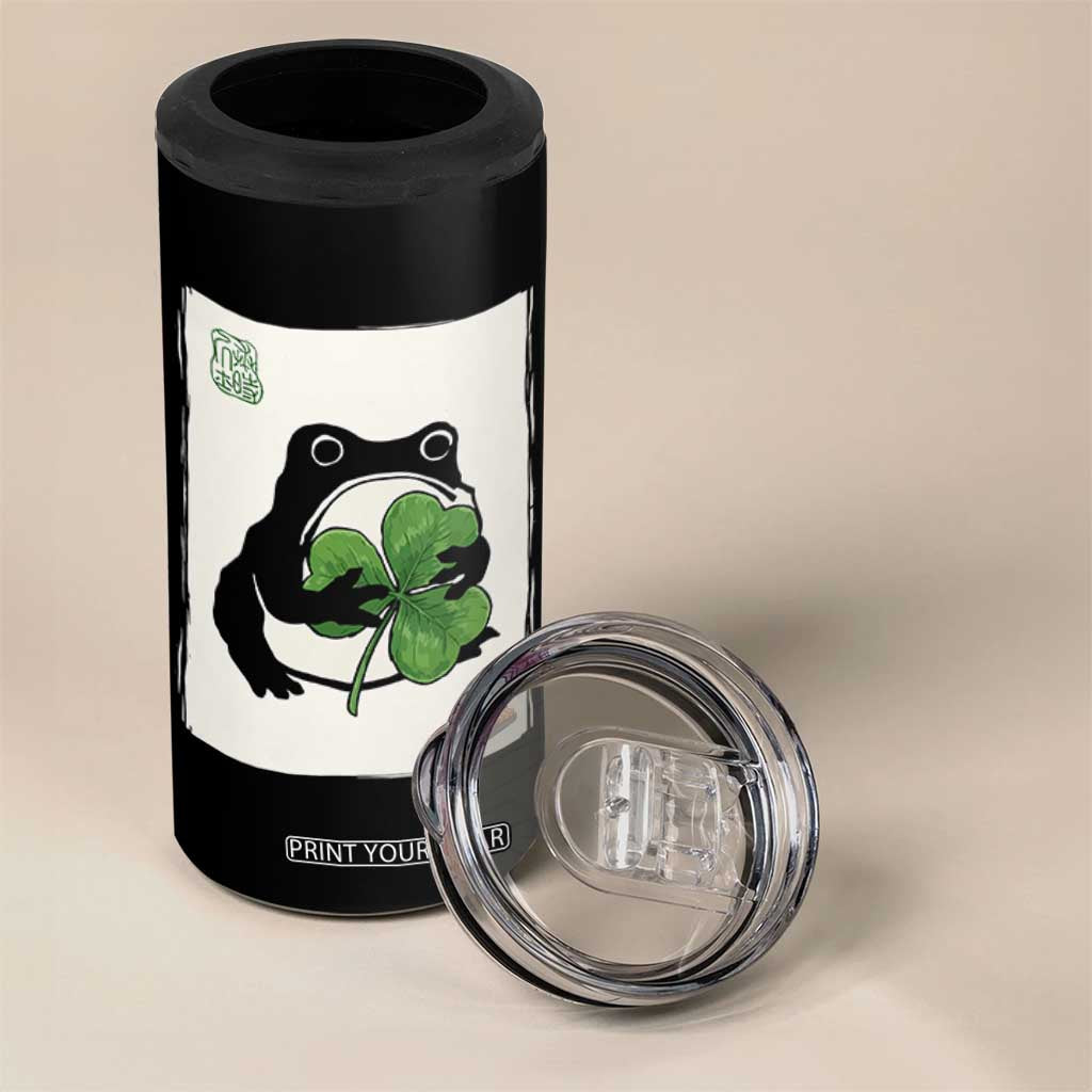 Funny Grumpy Frog Japanese St Patricks Day 4 in 1 Can Cooler Tumbler TS11 Print Your Wear