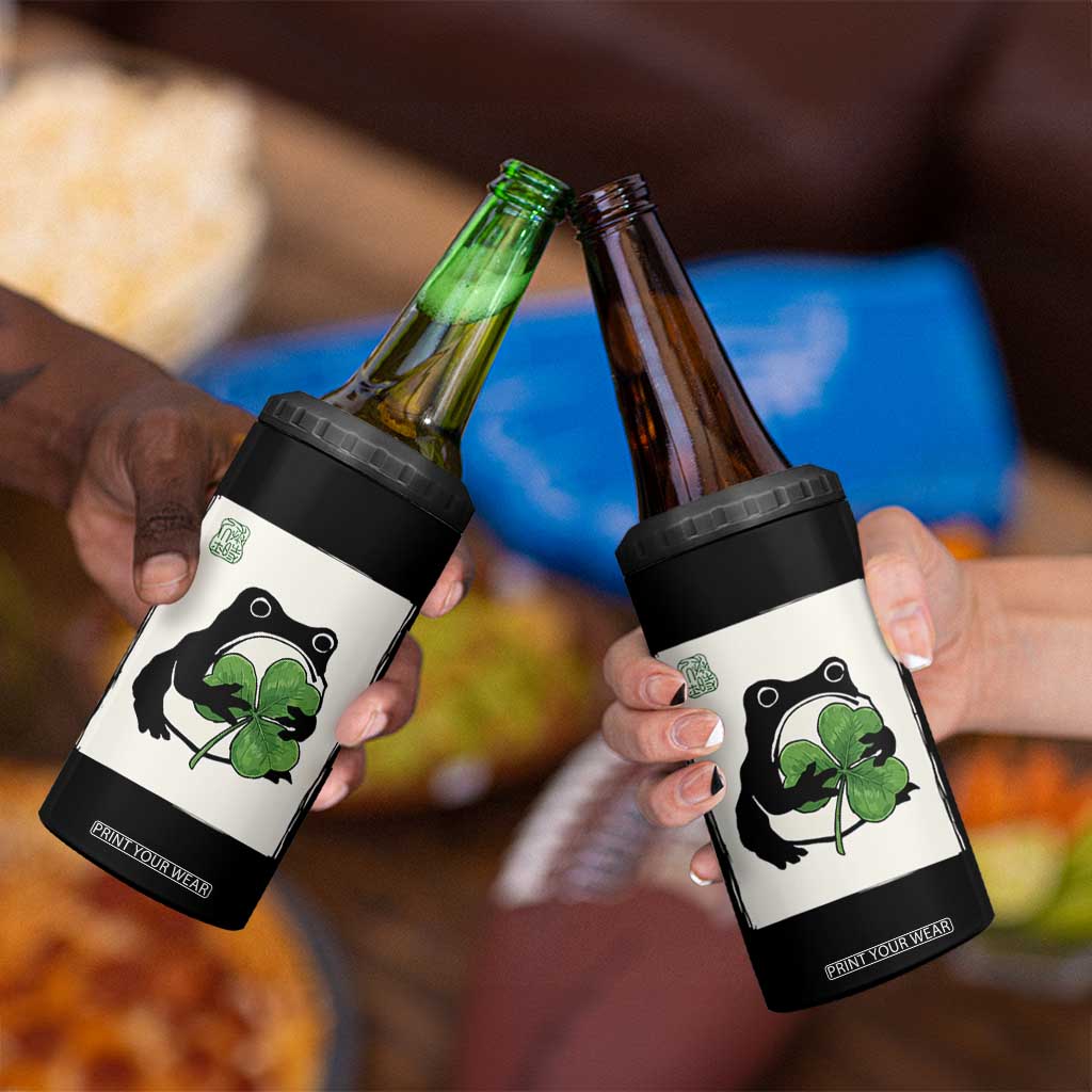 Funny Grumpy Frog Japanese St Patricks Day 4 in 1 Can Cooler Tumbler TS11 Print Your Wear