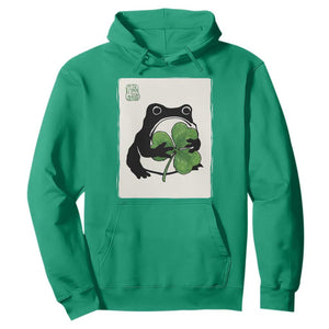 Funny Grumpy Frog Japanese St Patricks Day Hoodie TS11 Irish Green Print Your Wear