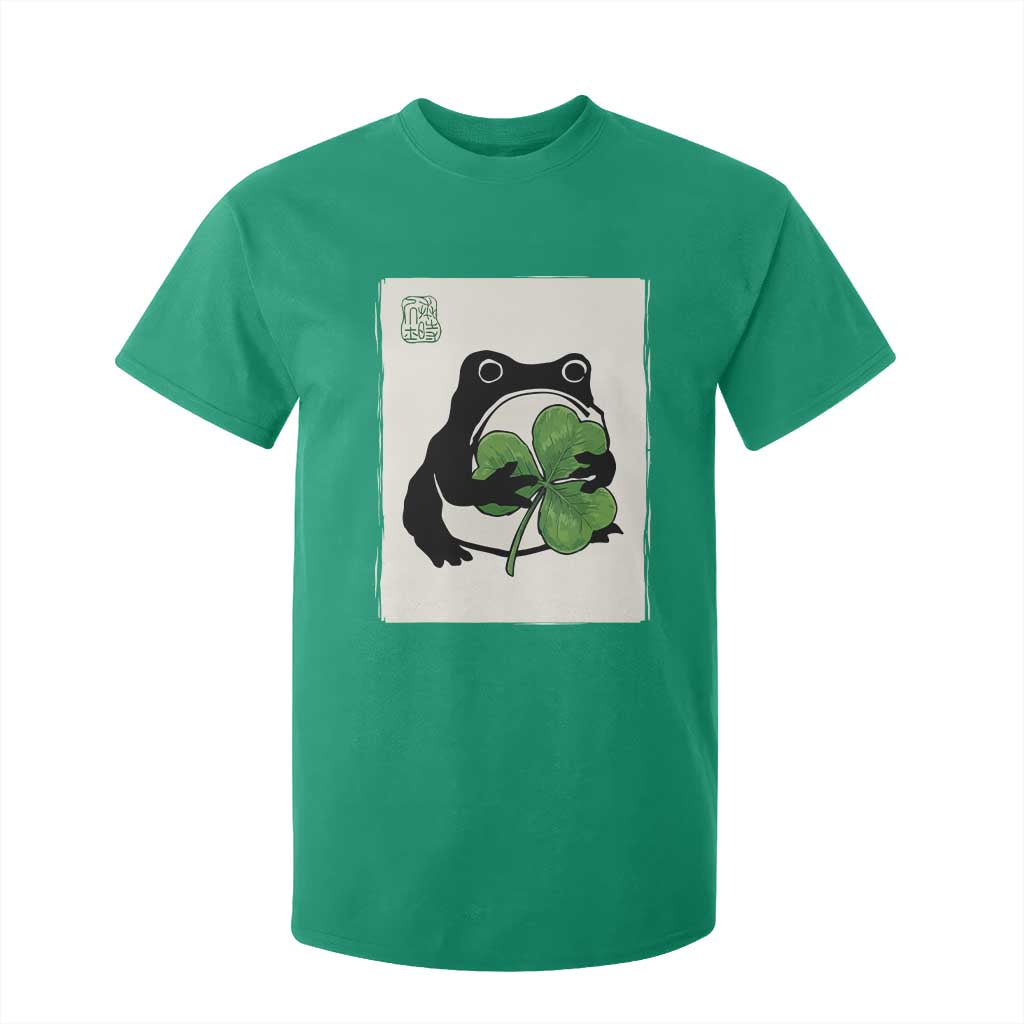 Funny Grumpy Frog Japanese St Patricks Day T Shirt For Kid TS11 Irish Green Print Your Wear