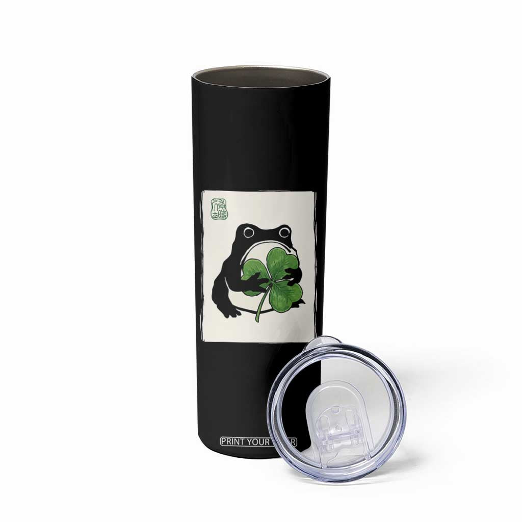 Funny Grumpy Frog Japanese St Patricks Day Skinny Tumbler TS11 Print Your Wear
