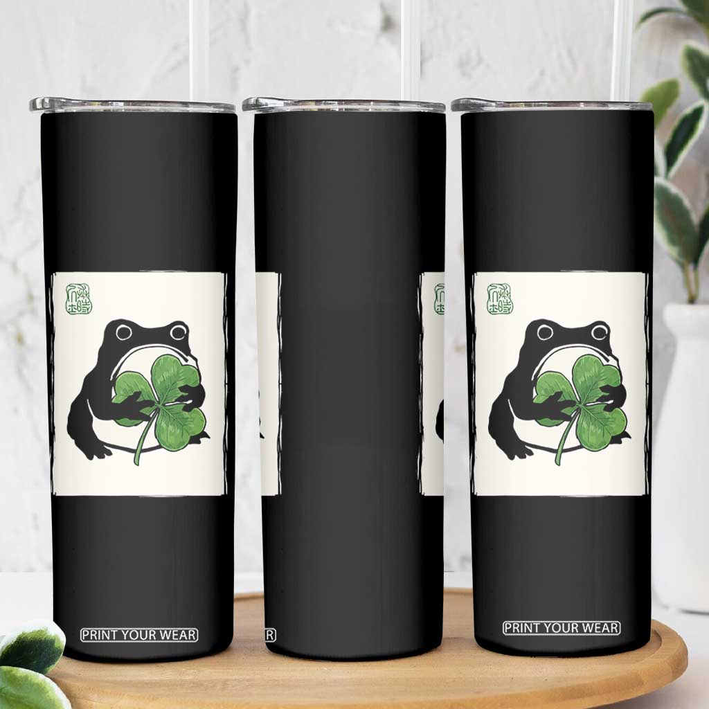 Funny Grumpy Frog Japanese St Patricks Day Skinny Tumbler TS11 Print Your Wear