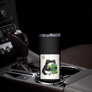 Funny Grumpy Frog Japanese St Patricks Day Skinny Tumbler TS11 Print Your Wear
