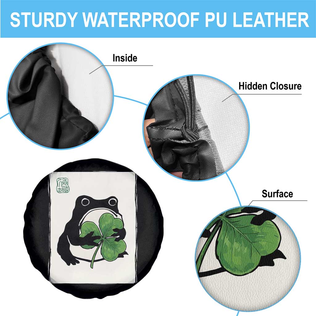 Funny Grumpy Frog Japanese St Patricks Day Spare Tire Cover TS11 Print Your Wear