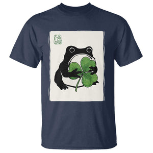 Funny Grumpy Frog Japanese St Patricks Day T Shirt TS11 Navy Print Your Wear