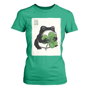 Funny Grumpy Frog Japanese St Patricks Day T Shirt For Women TS11 Irish Green Print Your Wear