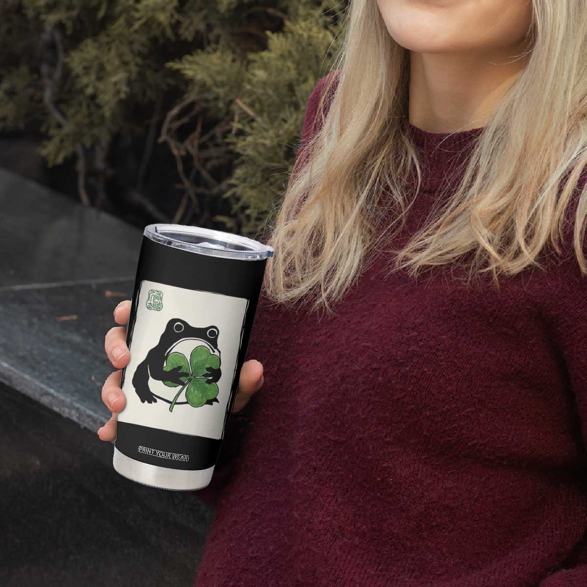 Funny Grumpy Frog Japanese St Patricks Day Tumbler Cup TS11 Print Your Wear