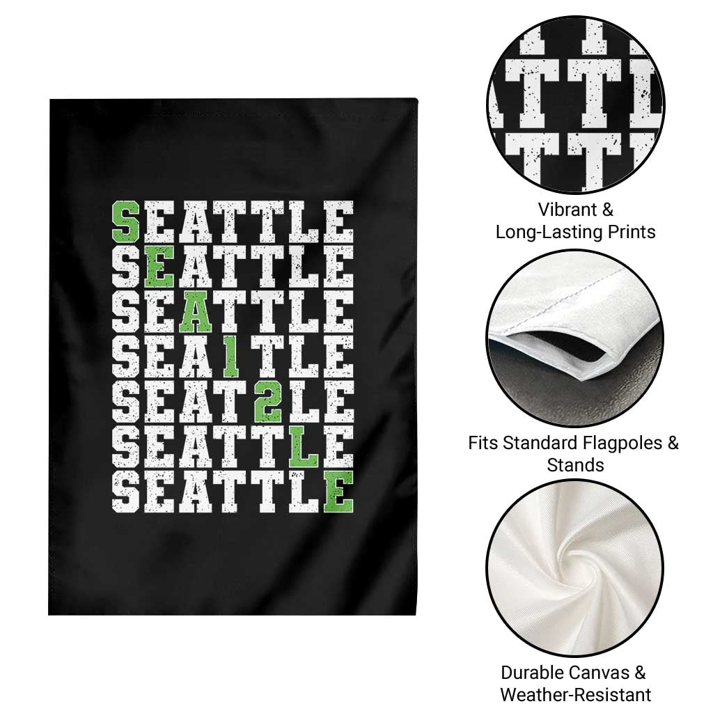 Seattle Fan 12 Athletic Number Garden Flag City Football Game Day TS11 Print Your Wear