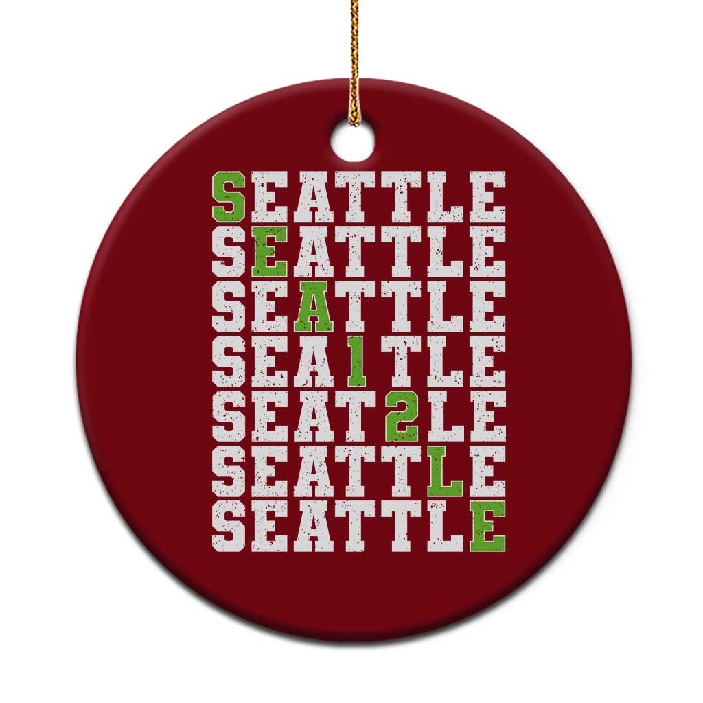 Seattle Fan 12 Athletic Number Ceramic Ornament City Football Game Day TS11 1pc Red Print Your Wear