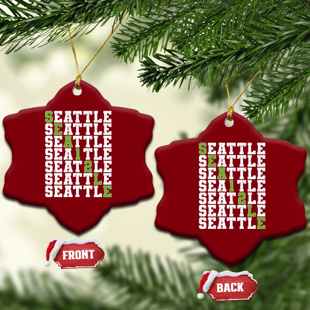 Seattle Fan 12 Athletic Number Ceramic Ornament City Football Game Day TS11 Print Your Wear