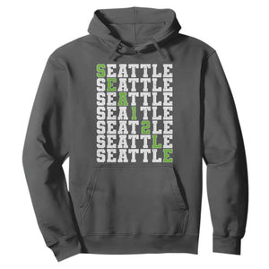 Seattle Fan 12 Athletic Number Hoodie City Football Game Day TS11 Dark Heather Print Your Wear