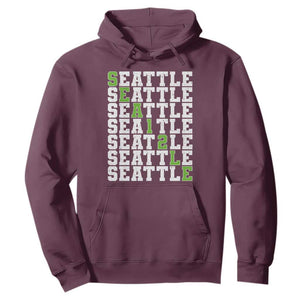 Seattle Fan 12 Athletic Number Hoodie City Football Game Day TS11 Maroon Print Your Wear