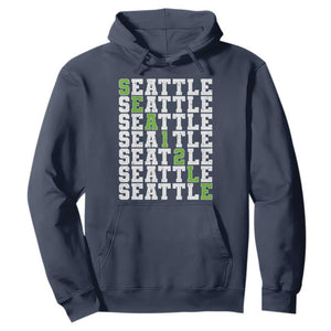 Seattle Fan 12 Athletic Number Hoodie City Football Game Day TS11 Navy Print Your Wear