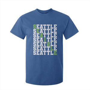 Seattle Fan 12 Athletic Number T Shirt For Kid City Football Game Day TS11 Royal Blue Print Your Wear