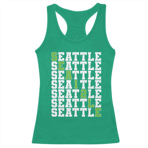 Seattle Fan 12 Athletic Number Racerback Tank Top City Football Game Day TS11 Irish Green Print Your Wear
