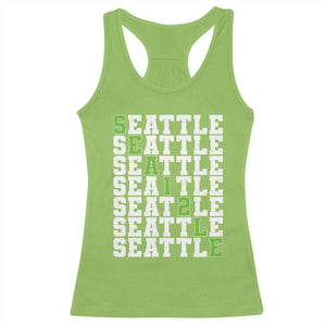 Seattle Fan 12 Athletic Number Racerback Tank Top City Football Game Day TS11 Lime Print Your Wear
