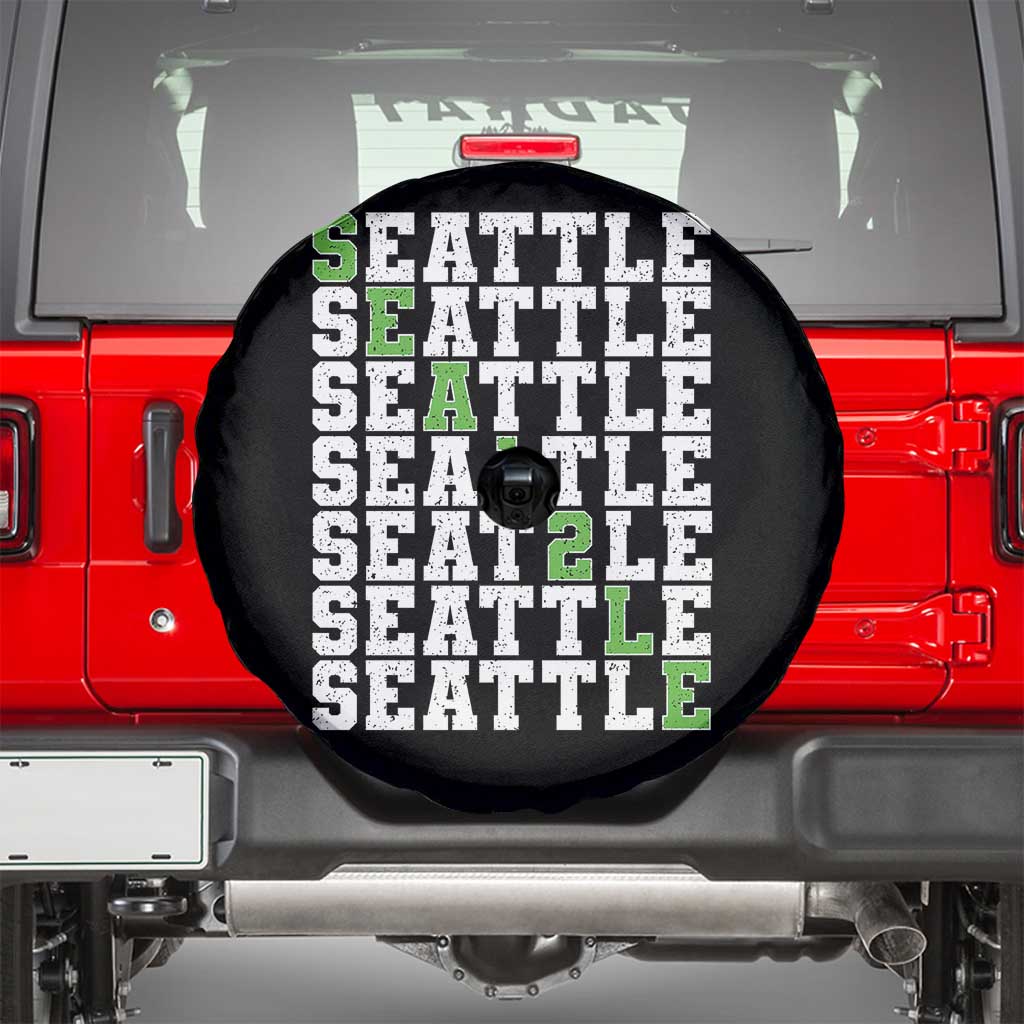 Seattle Fan 12 Athletic Number Spare Tire Cover City Football Game Day TS11 Black Print Your Wear