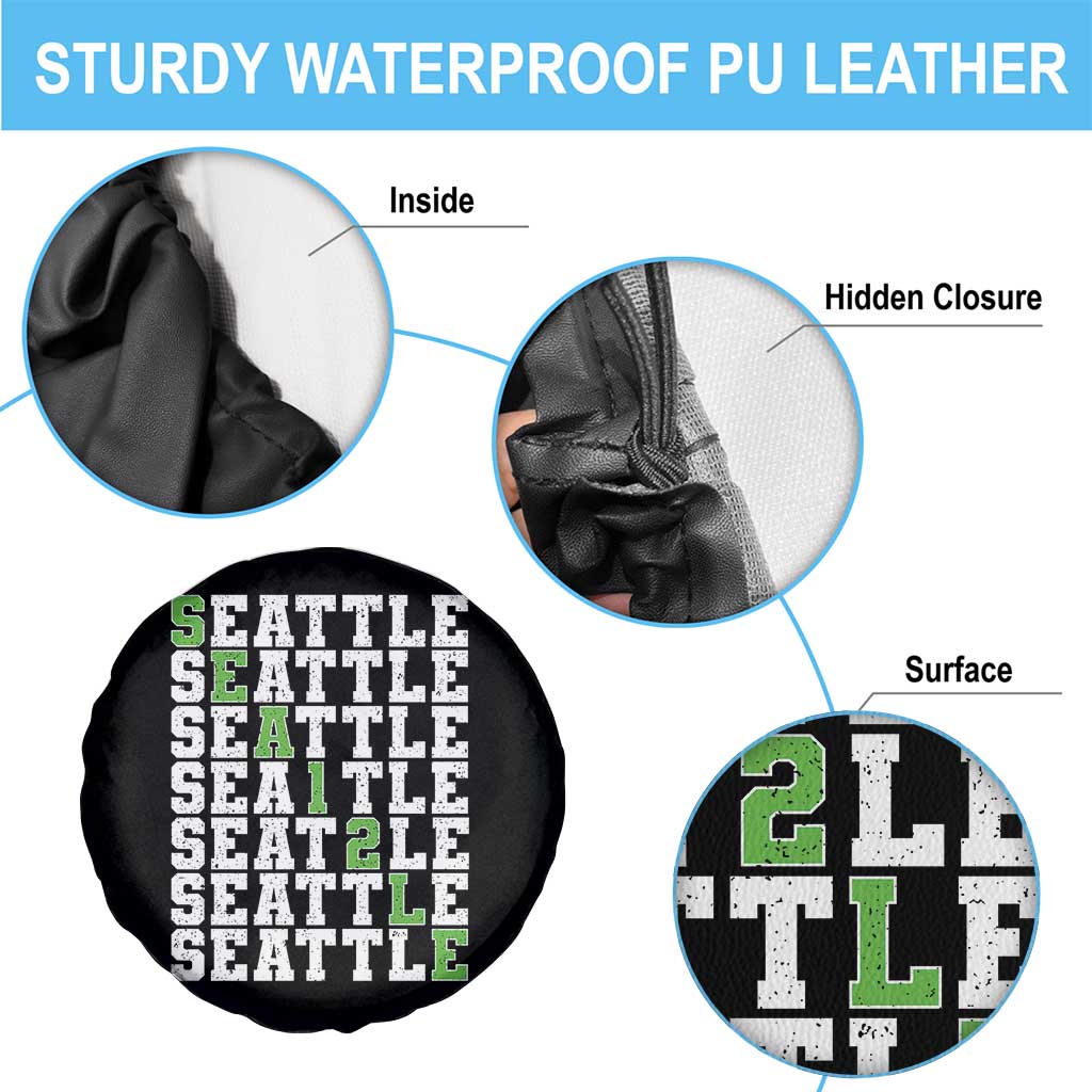 Seattle Fan 12 Athletic Number Spare Tire Cover City Football Game Day TS11 Print Your Wear